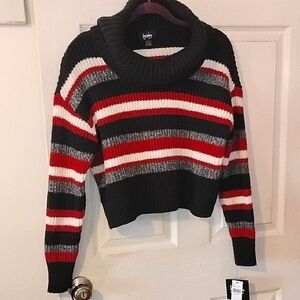 By & By Woman's Cowl Neck Long Sleeve Striped Pullover Sweater, Size: S, NWT